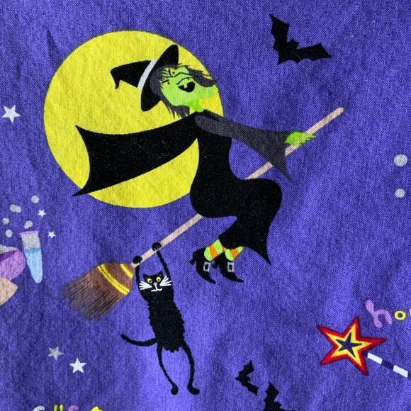 V Life Nurse Scrub Womens L Witch On A Broom Halloween Professional Uniform Top - Picture 5 of 10